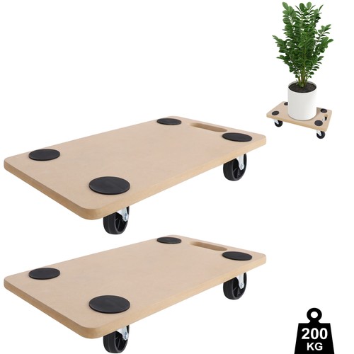 Dolly trolley wheels mdf - on,
