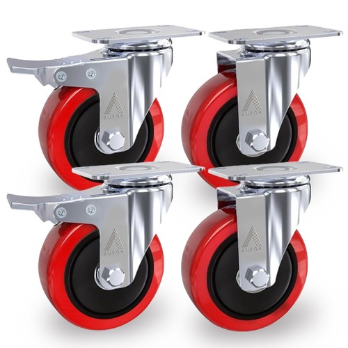 100mm swivel castor wheels - 4x,